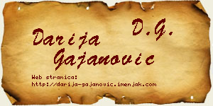 Darija Gajanović vizit kartica